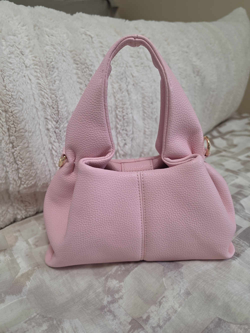 Pink Women's Soft Pebbled Handbag